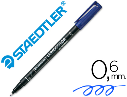 Rotulador Permanente Staedtler Lumocolor 318 0.6mm Azul