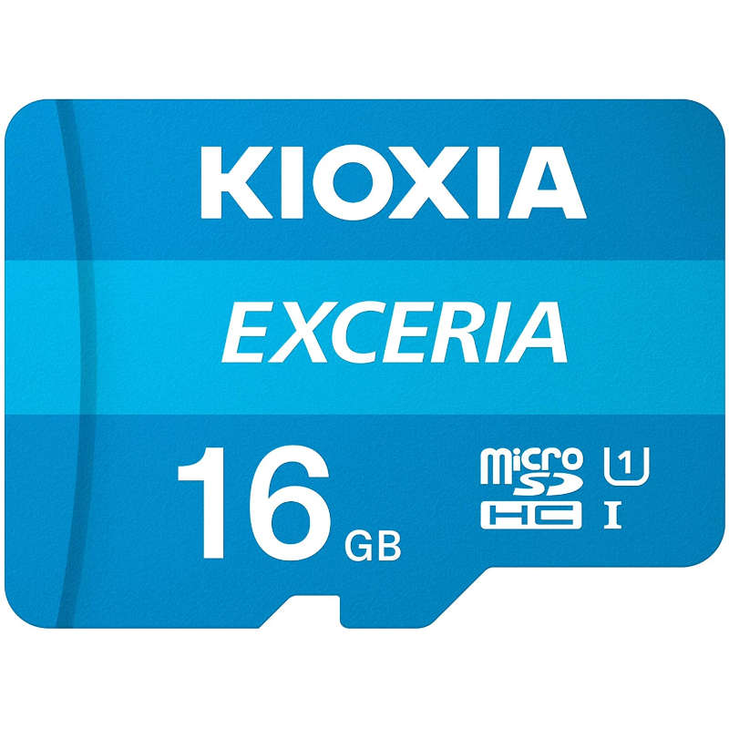 Tarjeta MicroSDHC 16GB Clase 10 UHS-I Kioxia Exceria c/Adaptador