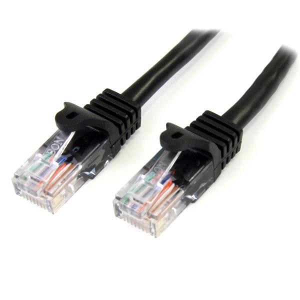 Cable 1m Negro Red 100Mbps Cat5e Ethernet RJ45 Snagless