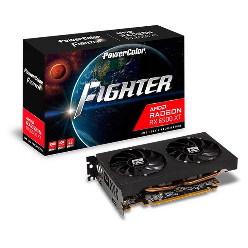 Tarjeta Gráfica PowerColor Fighter AMD Radeon RX 6500XT 4GB GDDR6