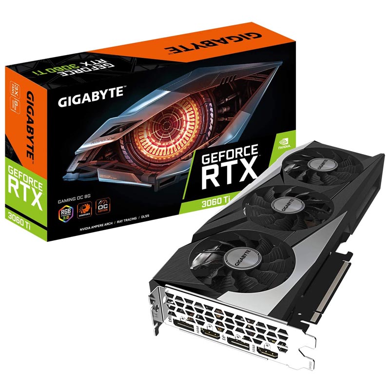 Tarjeta Gráfica Gigabyte GeForce RTX 3060 Ti GAMING OC PRO 8GB GDDR6 Rev 3.0 LHR