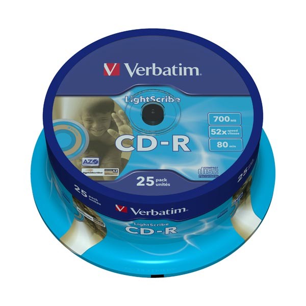 CD-R Verbatim Lightscribe V1.2 Tarrina 25 uds