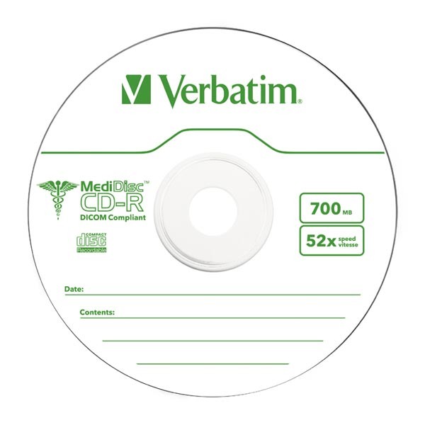 CD-R 52x 700MB Verbatim MediDisc Caja Jewel pack 10 uds