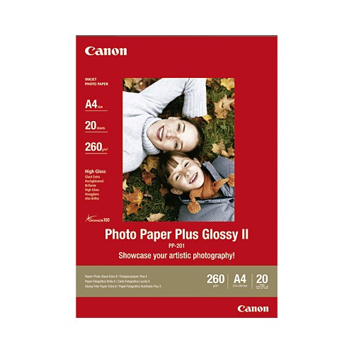 Canon Papel Foto Plus Glossy PP-201 275 G/m2 Pack 20 uds DIN-A4
