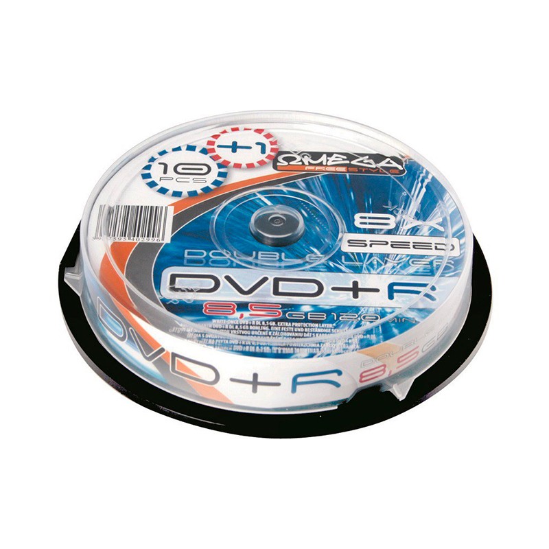 DVD+R Doble Capa 8x Freestyle Tarrina 10 uds +1 Gratis