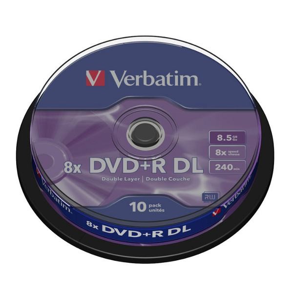 DVD+R DL Verbatim 8X Doble Capa Tarrina 10 uds