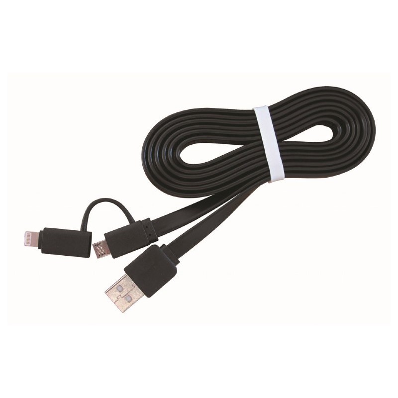 Cable USB A a Micro USB / Lightning Gembird Negro 1 mtr
