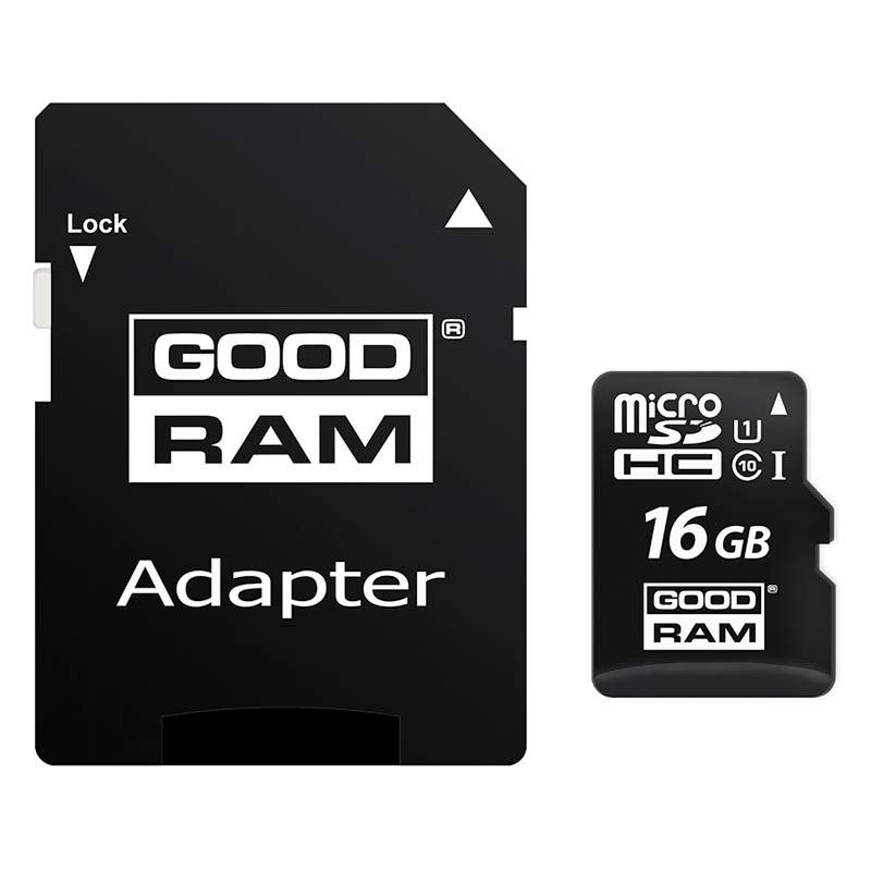Tarjeta MicroSDHC 16GB Clase 10 UHS-I Goodram M1AA con Adaptador