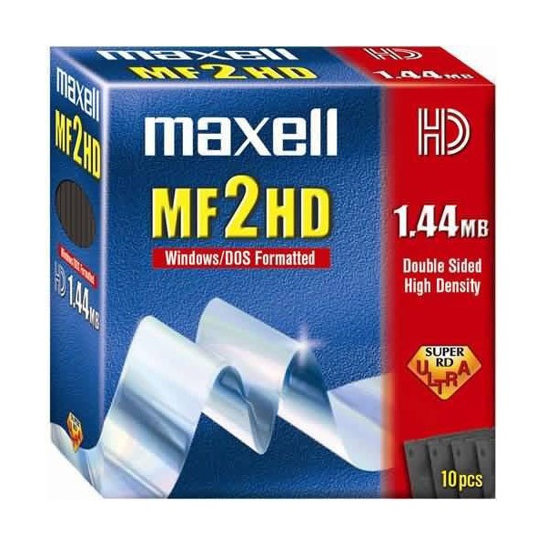 Diskettes Maxell 1.44MB MF2HD Pack de 10 Uds