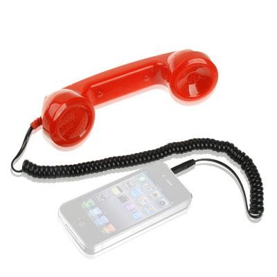 Auricular Retro para Telefono Movil Rojo