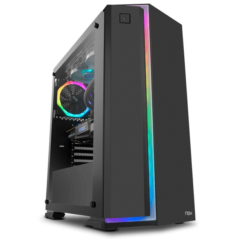 Caja PC ATX NOX Infinity Neon RGB Con Ventana