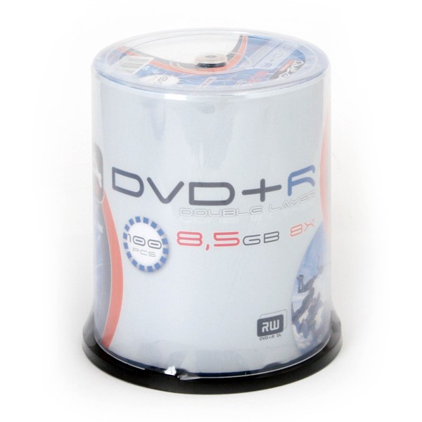 DVD+R Doble Capa 8x Omega Freestyle FF Printable Tarrina 100 uds