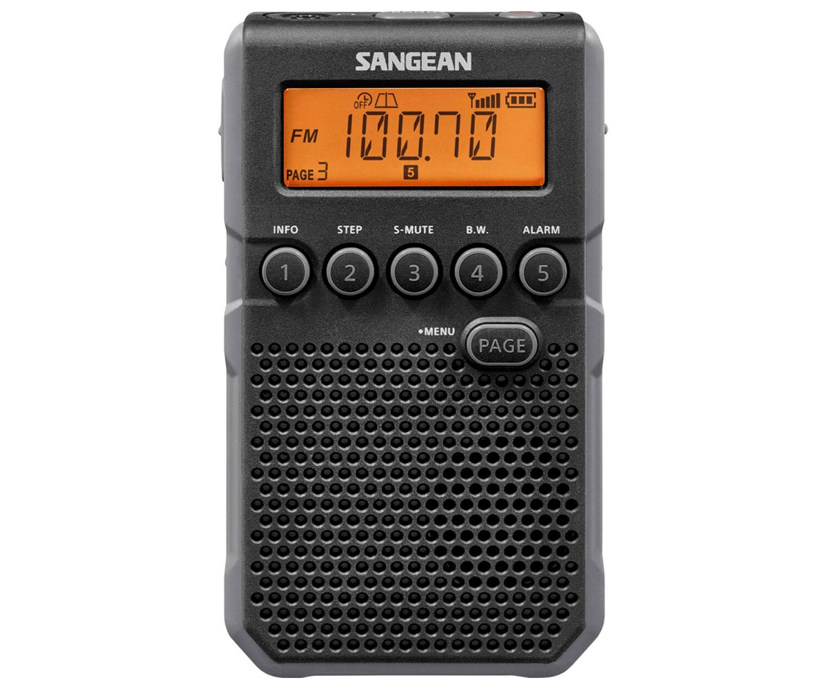 SANGEAN DT-800 NEGRO RADIO DIGITAL BOLSILLO AM FM CON RDS PANTALLA LCD BATERÍA R