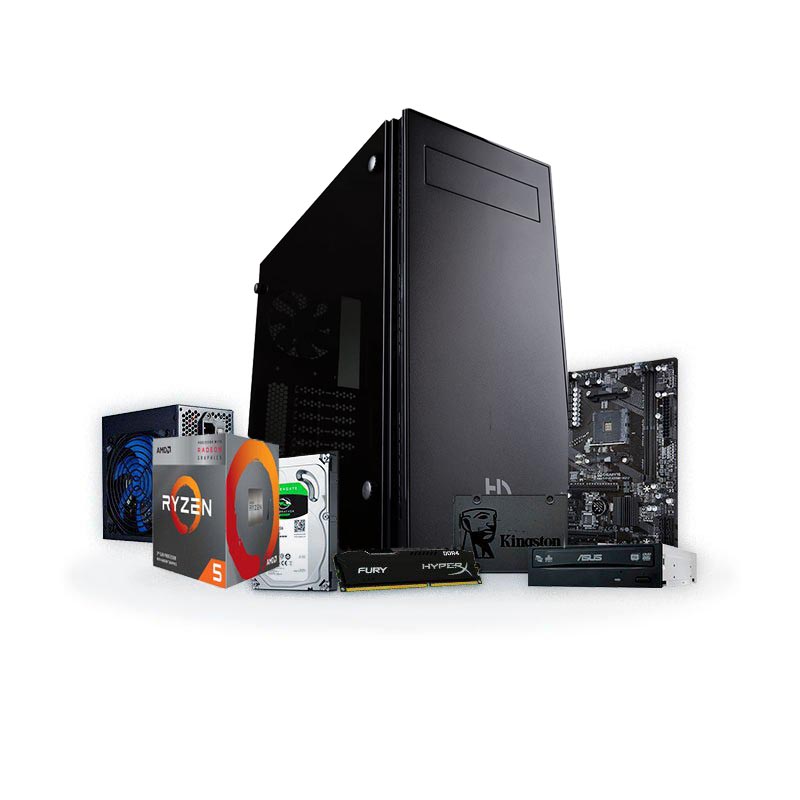 PC Barbanegra - Ryzen 5 5600G 16GB 240GB SSD + 1TB HDD