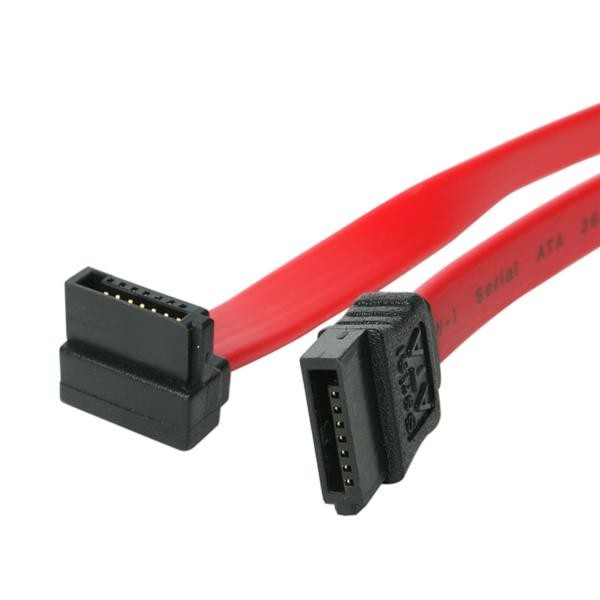 Cable de SATA a SATA Acodado a la Derecha 15CM Rojo