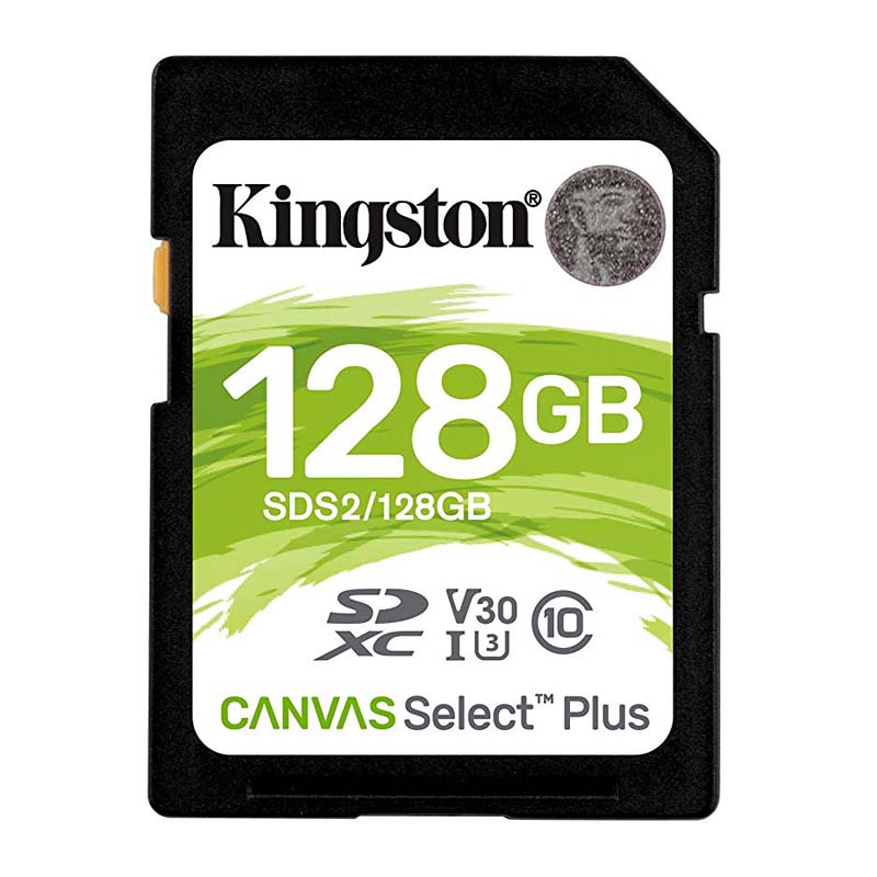 Kingston Canvas Select Plus Tarjeta SDXC 128GB C10 UHS-I U3 V30 100MB/s