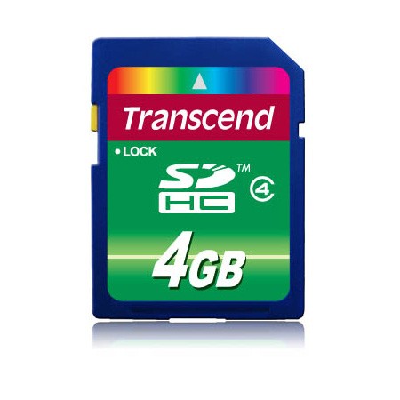 Tarjeta SDHC 4GB Clase 4 Transcend