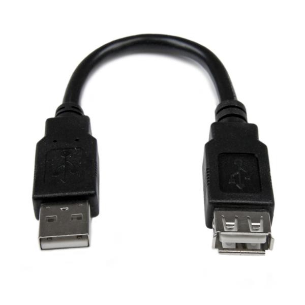 Cable de Extensión USB 2.0 A a A M/H de 6 pulgadas