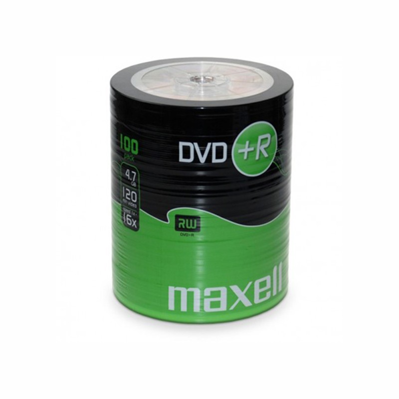 DVD+R 16x Maxell Bobina 100 uds