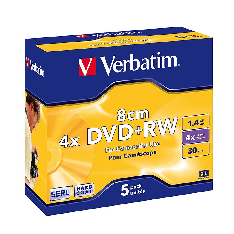 Mini DVD+RW 4x Verbatim 8cms 